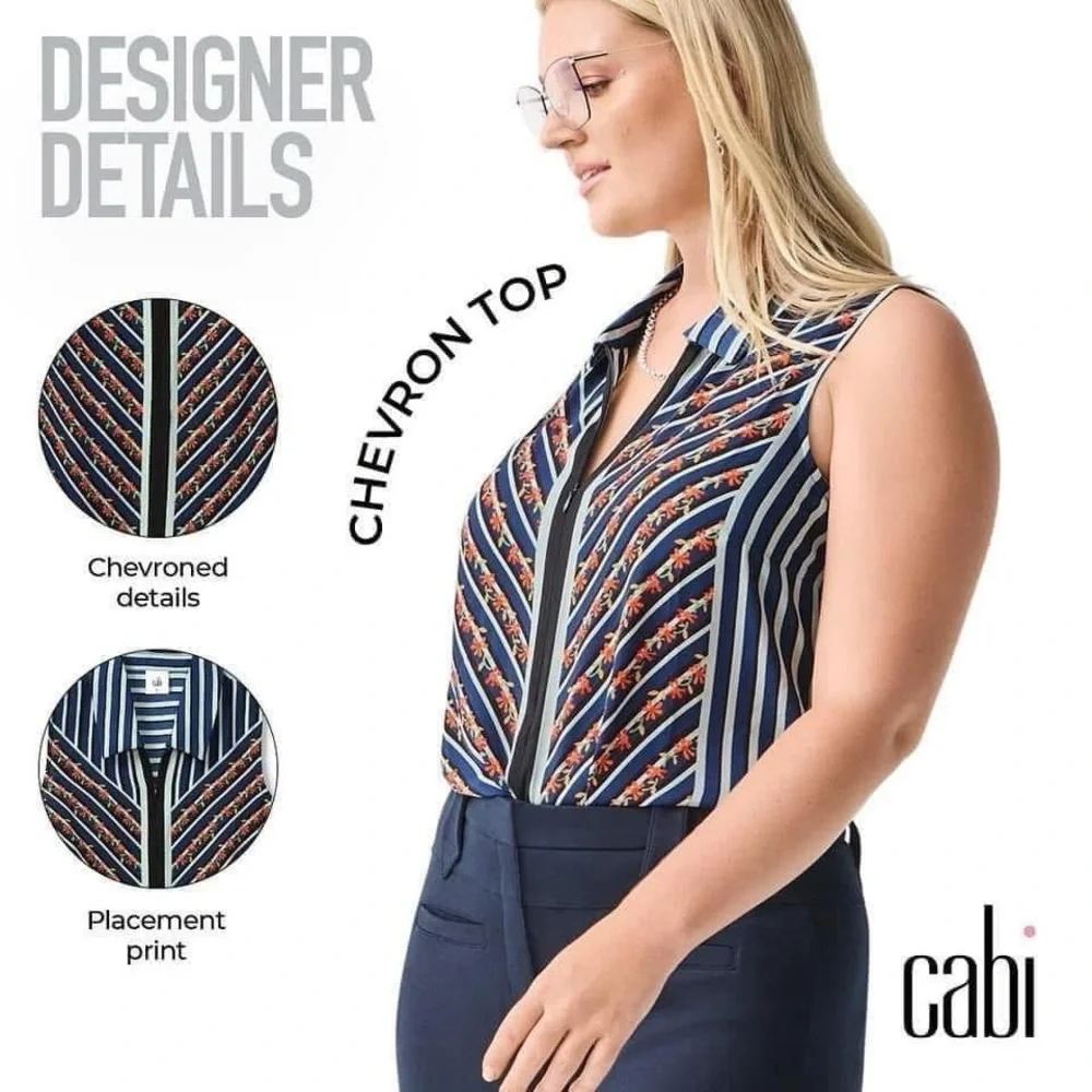 Cabi Chevron top - Picture 2 of 12